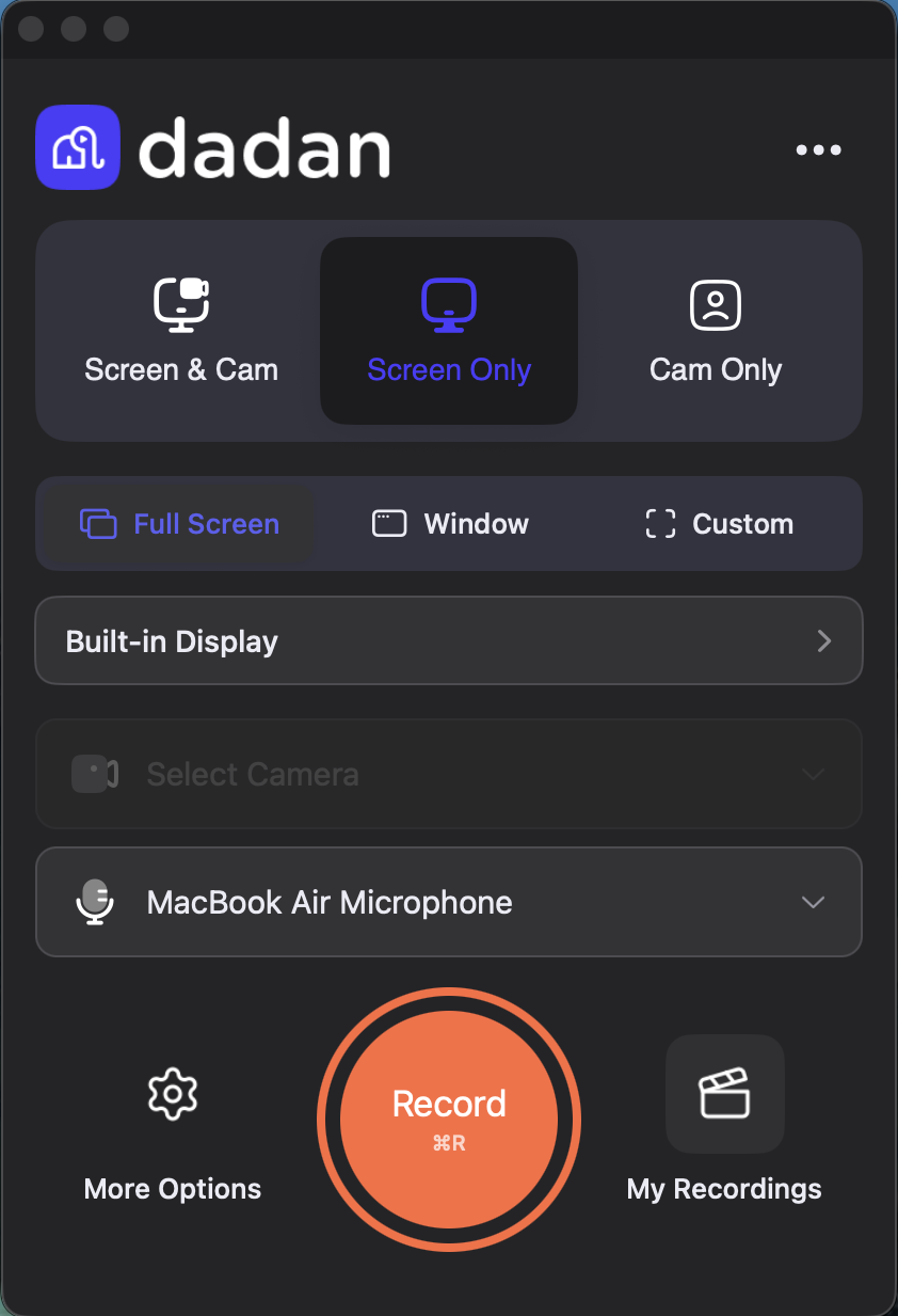 Dadan Mac desktop app Dadan Mac desktop app