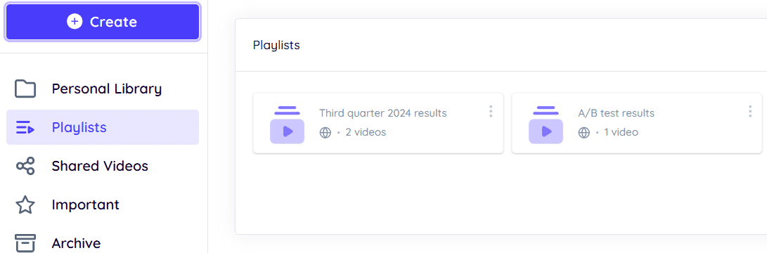 Click on a playlist name