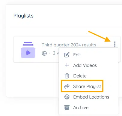 Select Share Playlist