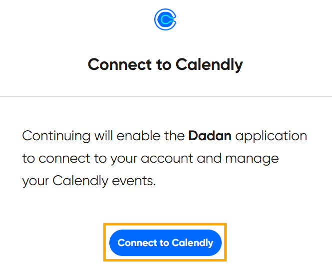 Click Connect to Calendly