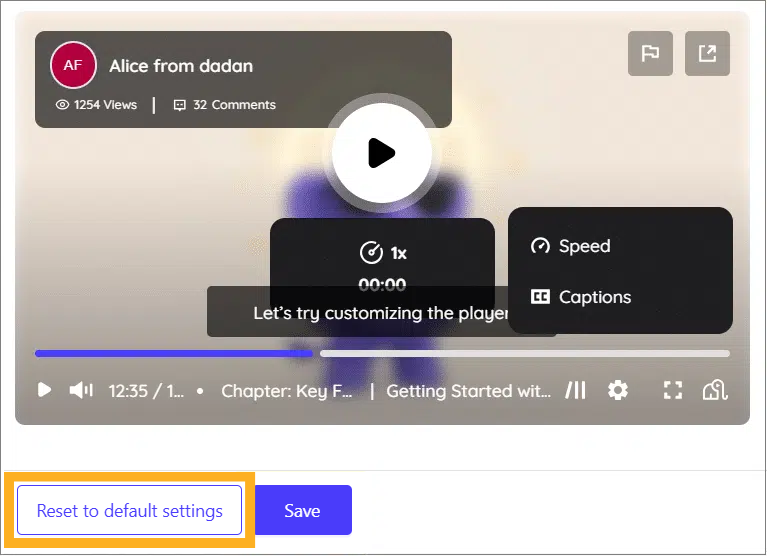 Reset to Default Settings Reset to Default Settings