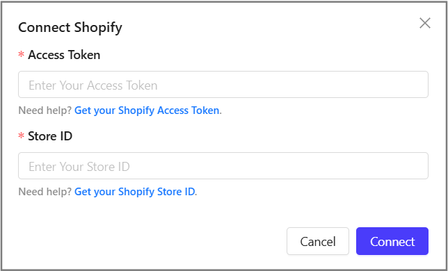 Store ID and Access Token