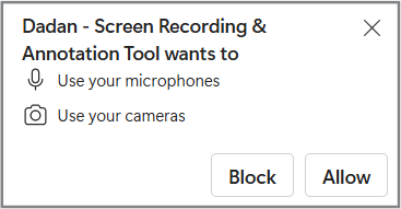Grant Microphone and Camera Permission