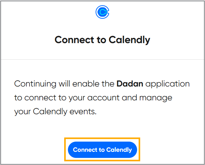 Click Connect to Calendly