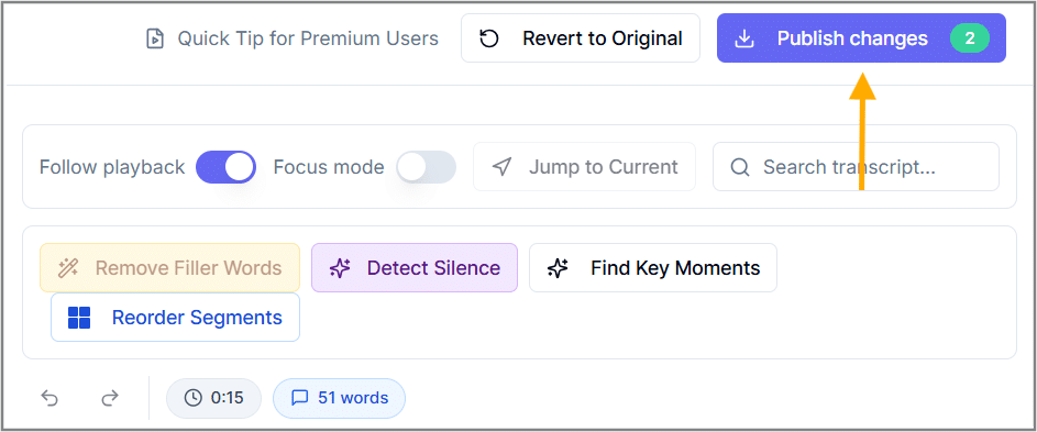 Click Publish changes