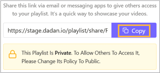 Copy the generated link