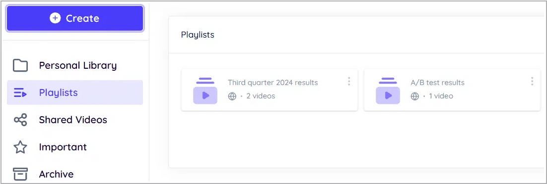 Click on a playlist name Click on a playlist name