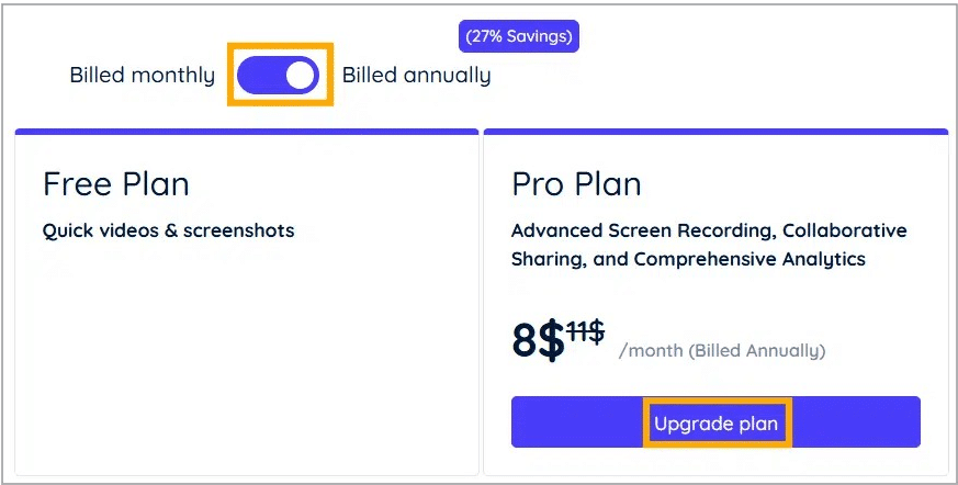 Choose Billing Frequency