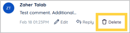 Click the Delete (trash) icon