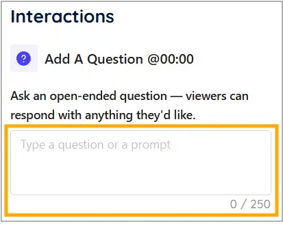 Enter an Open-ended Question manually