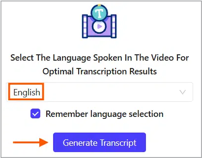 Generate Transcript