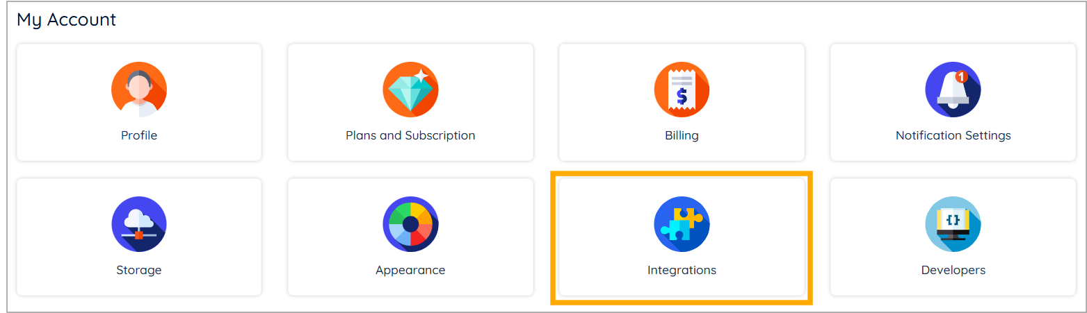 Click the Integration section