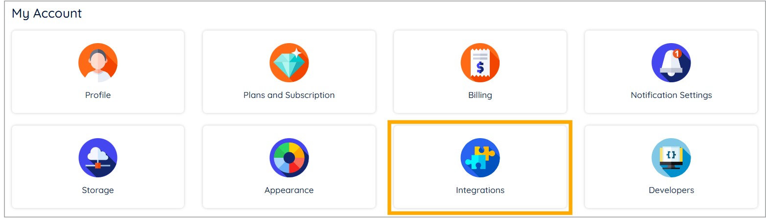 Click the Integration section