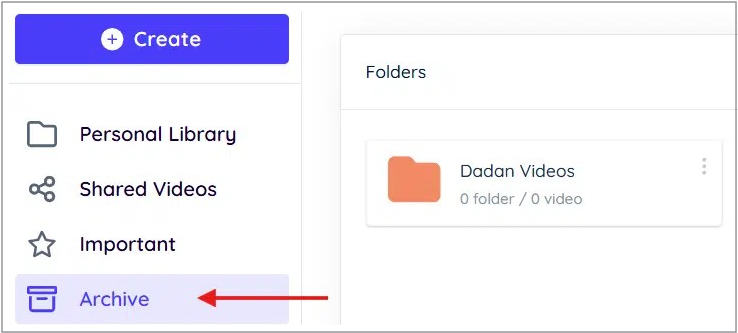 Accessing the Archive Menu