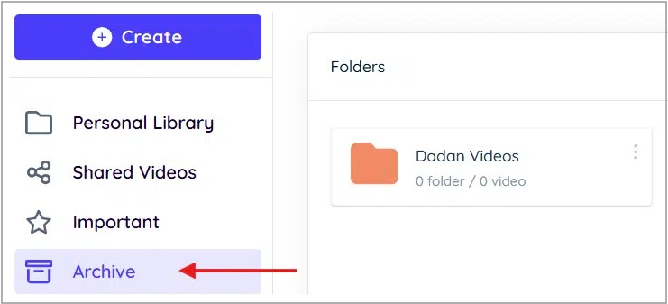 Accessing the Archive Menu