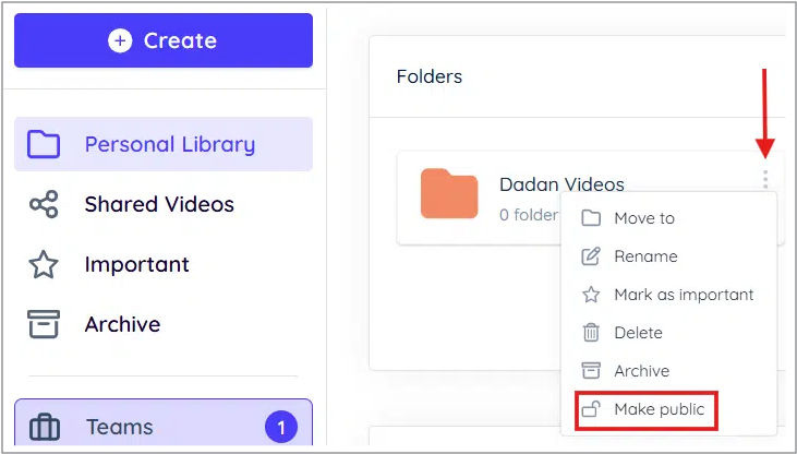 Making Folder Public