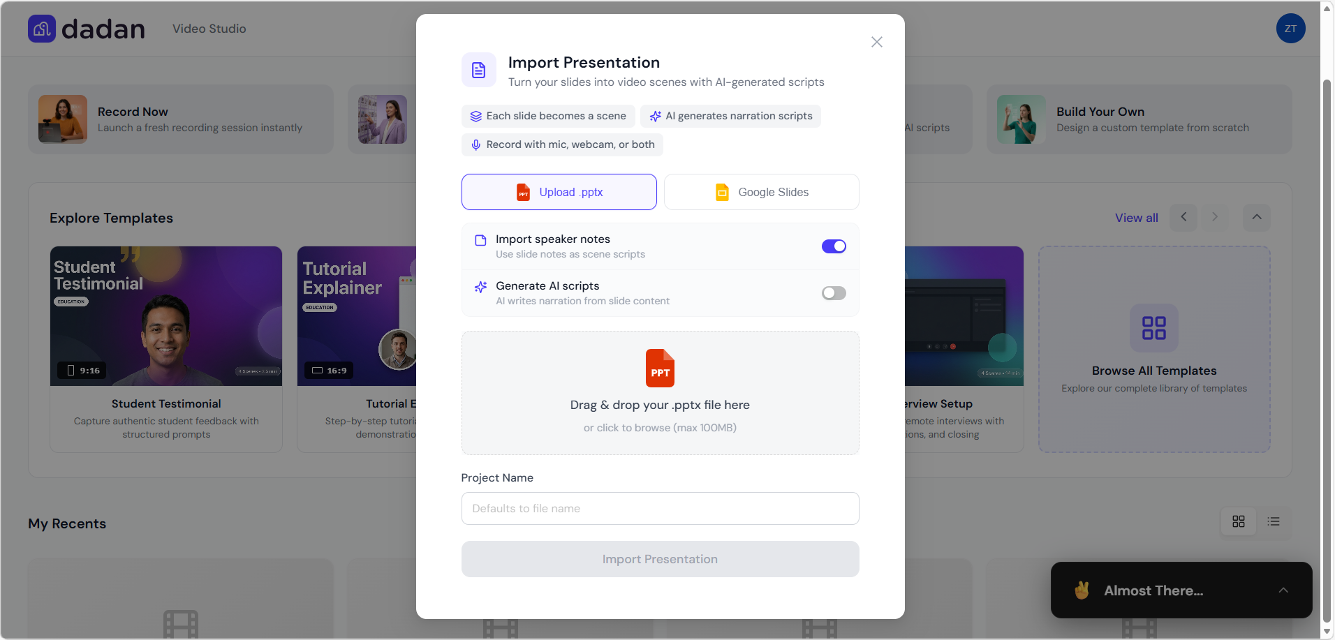 Import Presentation Import Presentation