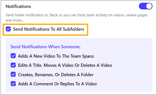 Send Notifications to All Subfolders Send Notifications to All Subfolders