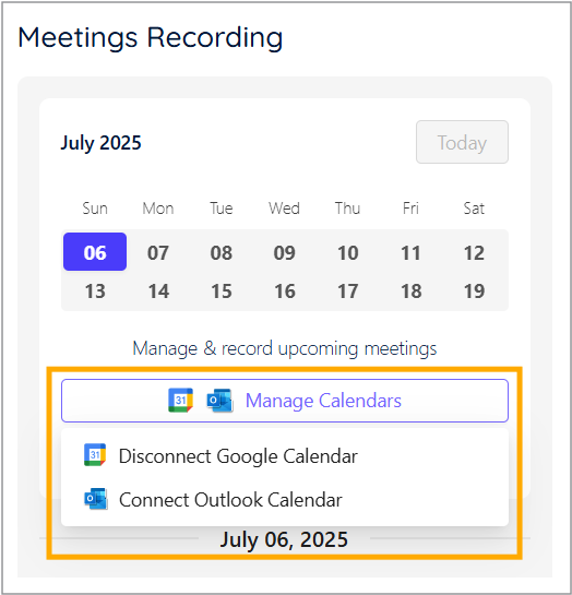 Connect your calendar