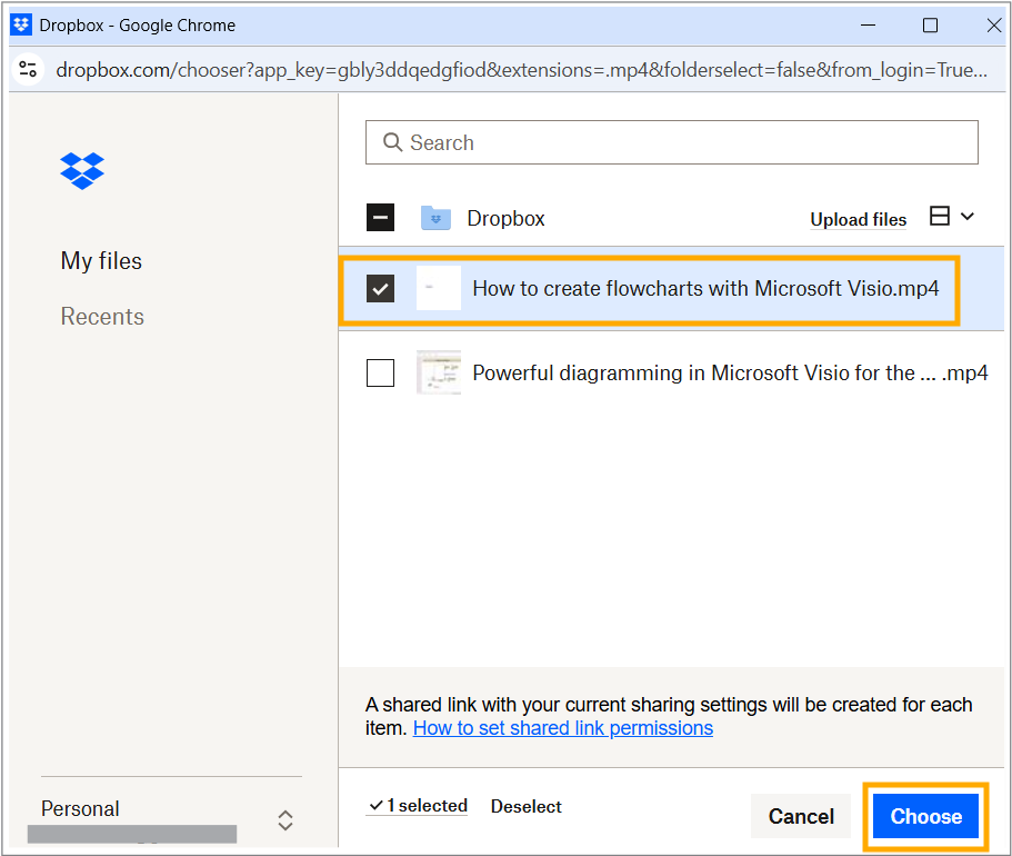 Select the video file