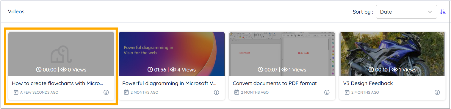 The newly imported video