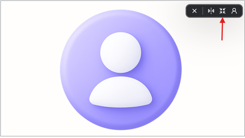 Click the Exit large mode icon