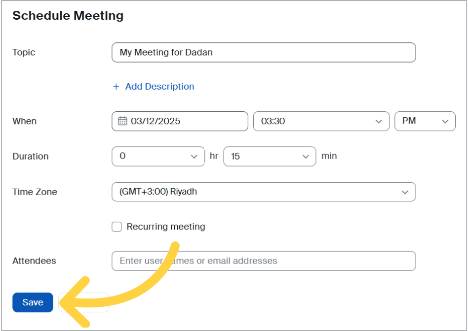 Create a Zoom Meeting