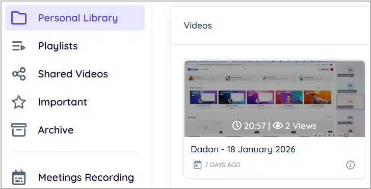 Selected storage location