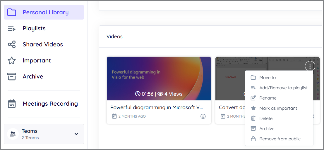 Manage your recordings