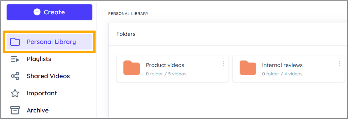 Click on Personal Library