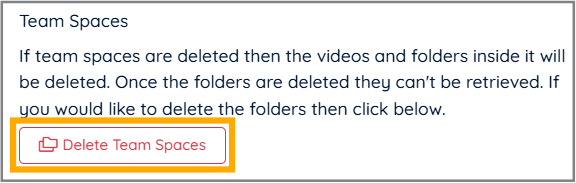 Delete Team Spaces