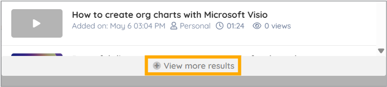 Click View more results