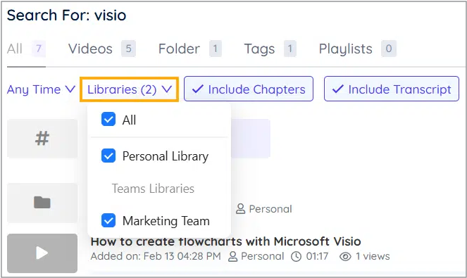 Search Within Specific Libraries