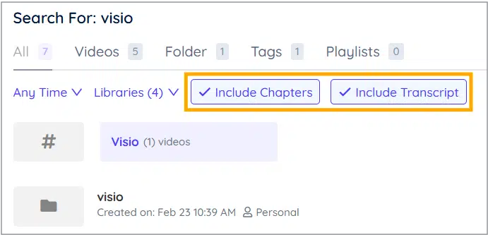 Include Transcript and Transcript