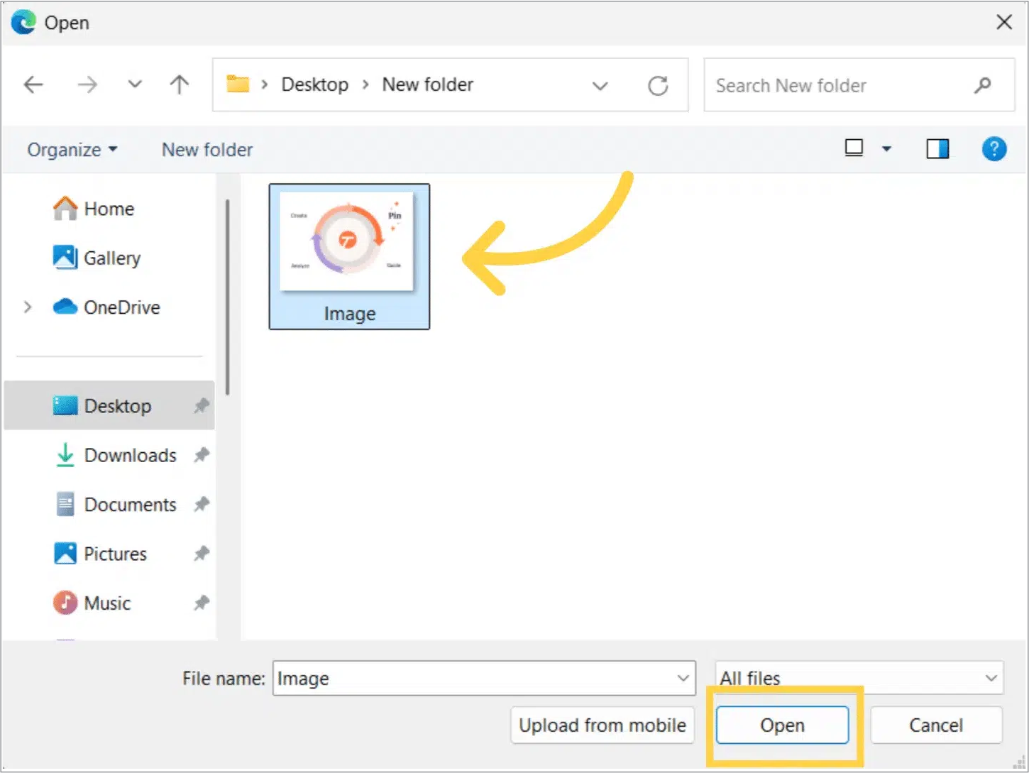 Select your thumbnail image