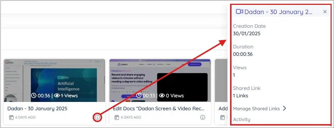 Viewing Video Details Viewing Video Details