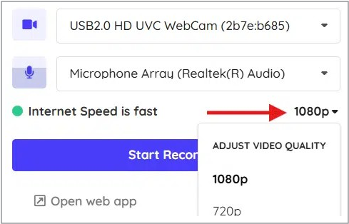 Choose Recording Quality Choose Recording Quality