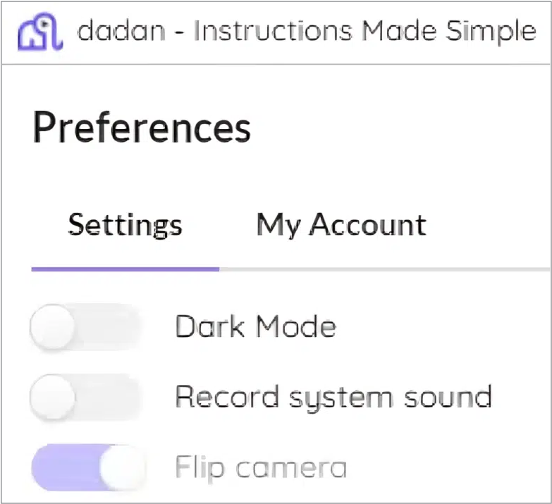 Dadan settings Dadan settings