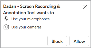 Grant Microphone and Camera Permission