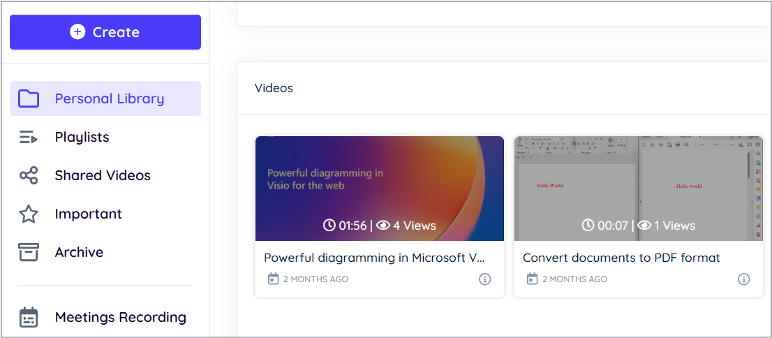 Video personal library