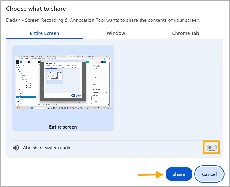 Select what to record
