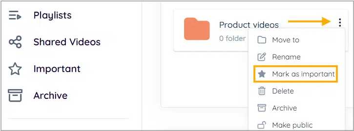Mark Folders as Important