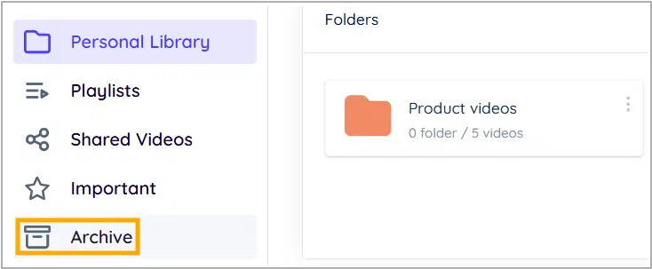 Accessing the Archive Menu