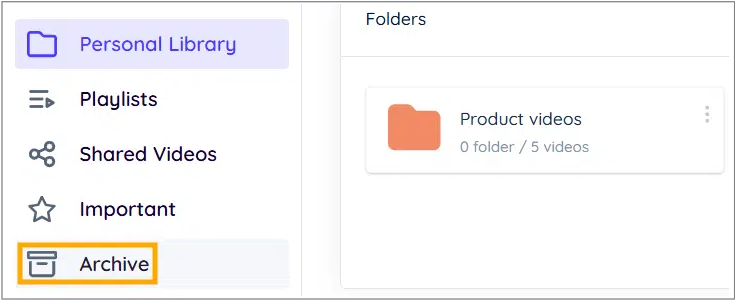 Accessing the Archive Menu