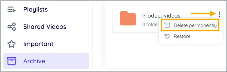 Deleting Archived Folder