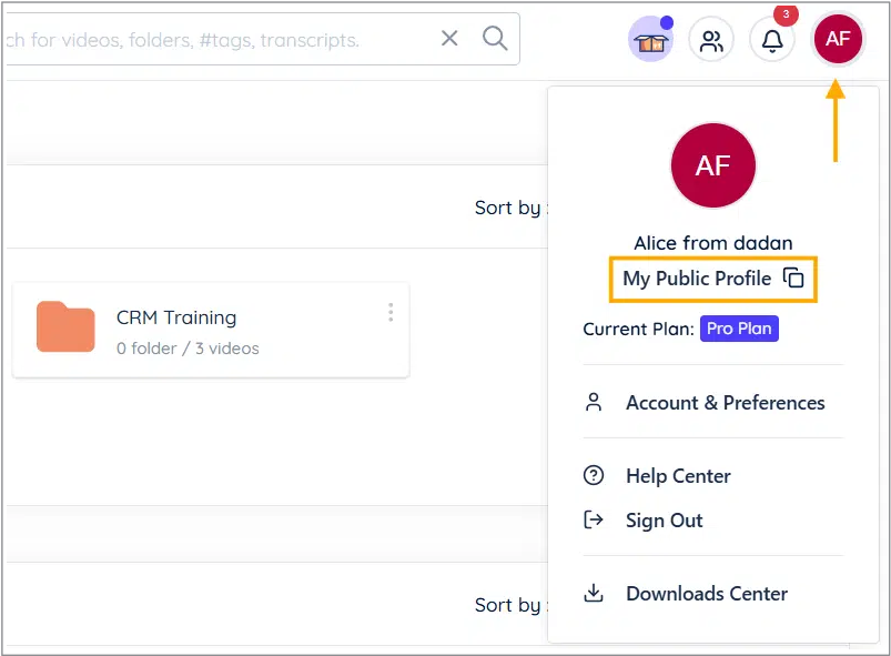 Select My Public Profile