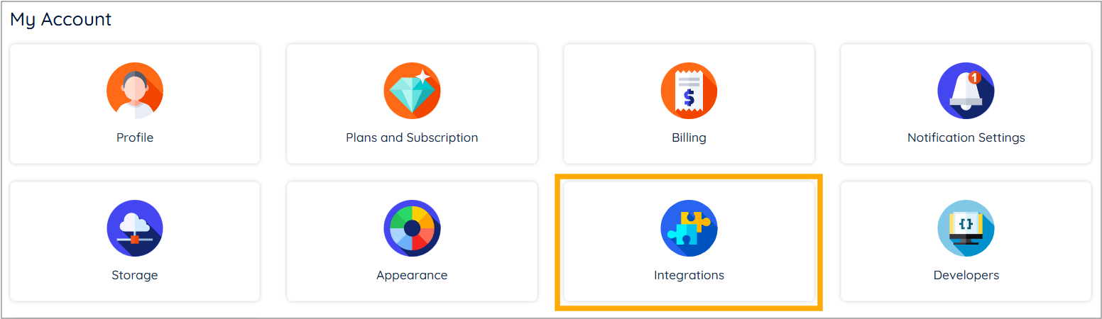 Click the Integration section