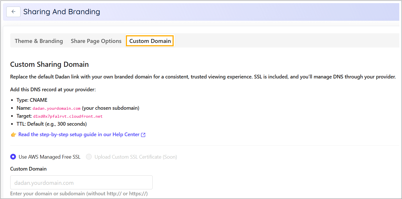 Custom Domain Custom Domain