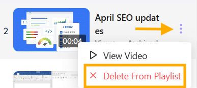 Select Delete From Playlist