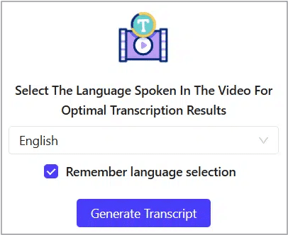 Regenerate the transcript after editing